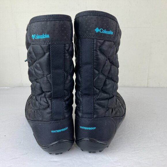 Columbia Womens Sz 6 Omni Tech Waterproof Insulated Winter Snow Boots Black - Picture 6 of 9